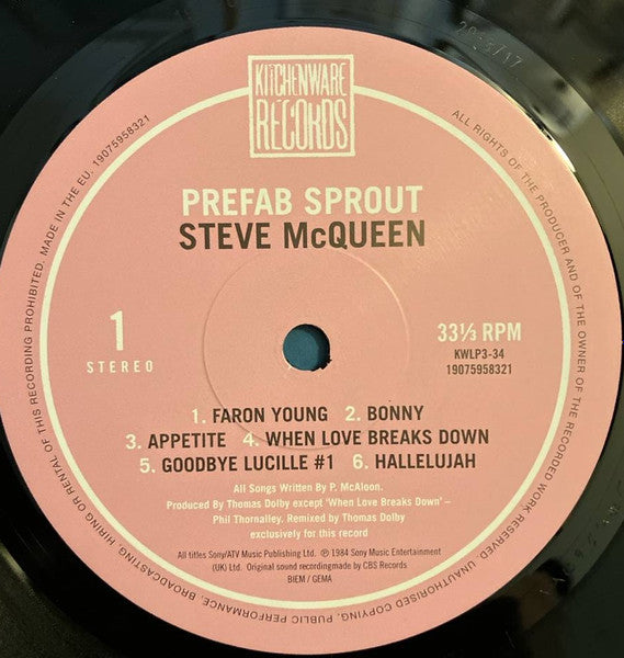 Prefab Sprout : Steve McQueen (LP, Album, RE, RM, RP)