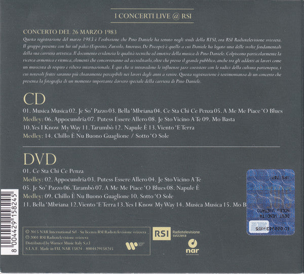 Pino Daniele : Live Collection - Concerto Live @RSI 26 Marzo 1983 (CD, RE, RM, Dig + DVD-V)