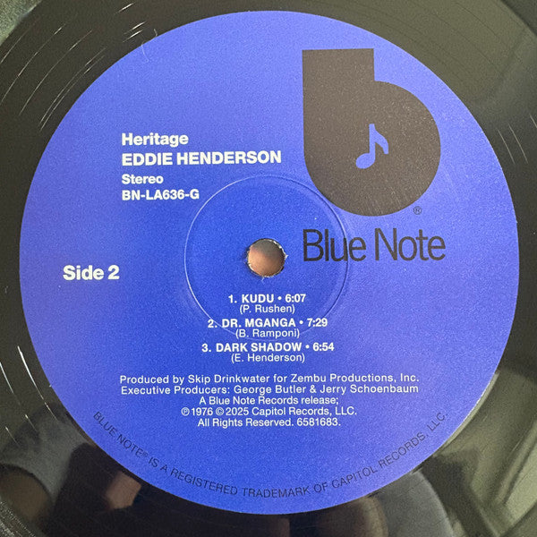 Eddie Henderson : Heritage (LP, Album, RE, 180)