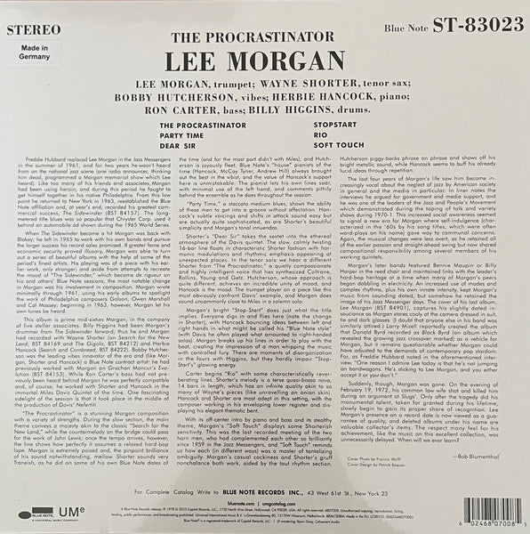 Lee Morgan : The Procrastinator (LP, Album, RE, 180)