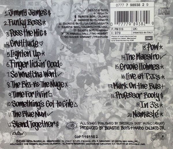 Beastie Boys : Check Your Head (CD, Album, RP)