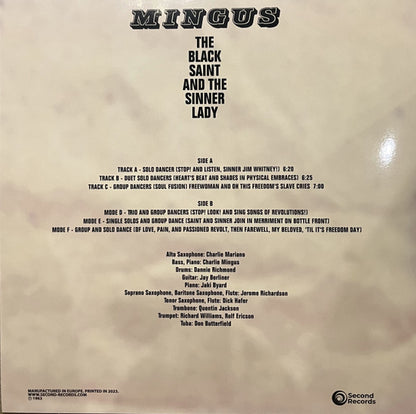 Charles Mingus : The Black Saint And The Sinner Lady (LP, Album, Mar)