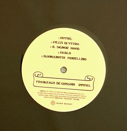 Francesco De Gregori : Rimmel (LP, Album, RE, RM, 50t)