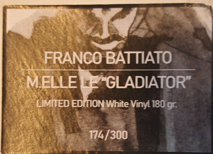 Franco Battiato : M.elle Le "Gladiator" (LP, Album, Ltd, RE, Whi)