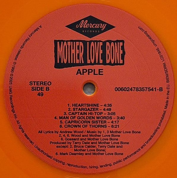 Mother Love Bone : Apple (LP, Album, RE, RM, 180)