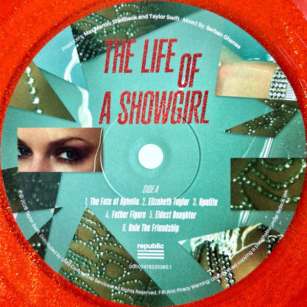 Taylor Swift : The Life Of A Showgirl (LP, Album, Ora)