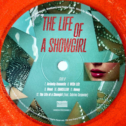 Taylor Swift : The Life Of A Showgirl (LP, Album, Ora)