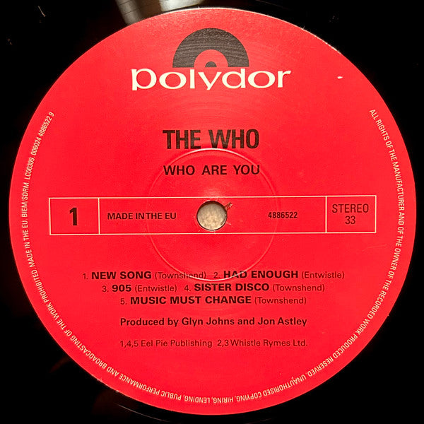 The Who : Who Are You (LP, Album, Ltd, RE, RM, Hal)