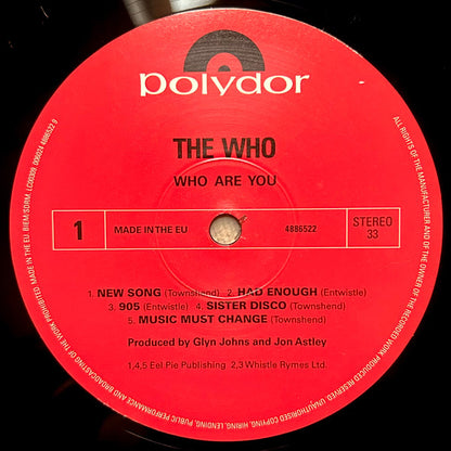 The Who : Who Are You (LP, Album, Ltd, RE, RM, Hal)