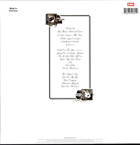 Queen : A Night At The Opera (LP, Album, RE, RM, Cry)