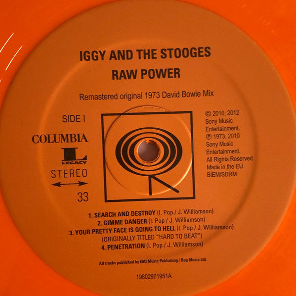 The Stooges : Raw Power (LP, Album, Ltd, RE, RM, Ora)