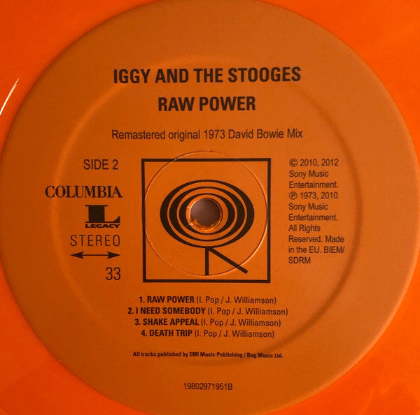 The Stooges : Raw Power (LP, Album, Ltd, RE, RM, Ora)