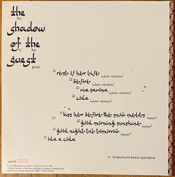 Blonde Redhead : The Shadow Of The Guest (12", Album)