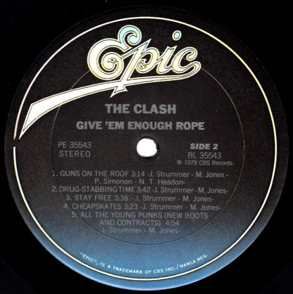 The Clash : Give 'Em Enough Rope (LP, Album, RE)