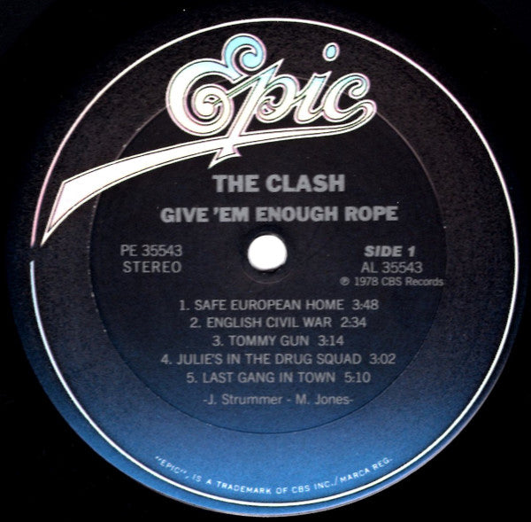 The Clash : Give 'Em Enough Rope (LP, Album, RE)