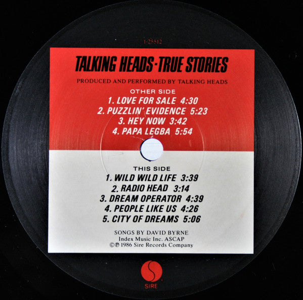 Talking Heads : True Stories (LP, Album, Spe)