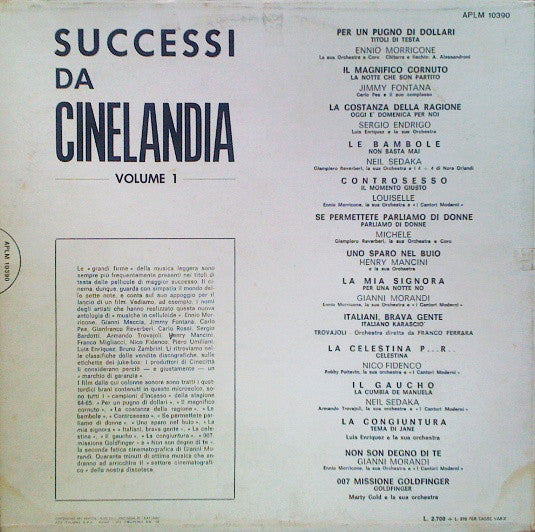 Various : Successi Da Cinelandia Volume 1 (LP, Comp)