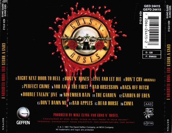 Guns N' Roses : Use Your Illusion I (CD, Album, RE)