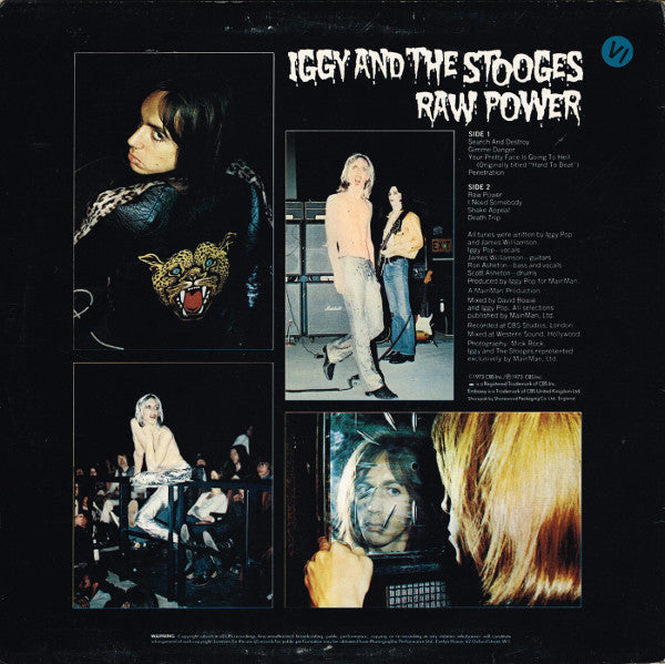 The Stooges : Raw Power (LP, Album, RE)