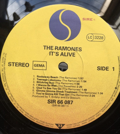 Ramones : It's Alive (2xLP, Album, RE, Gat)