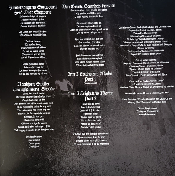 Dimmu Borgir : For All Tid (2xLP, Album, Ltd, RE, RP, Sil)
