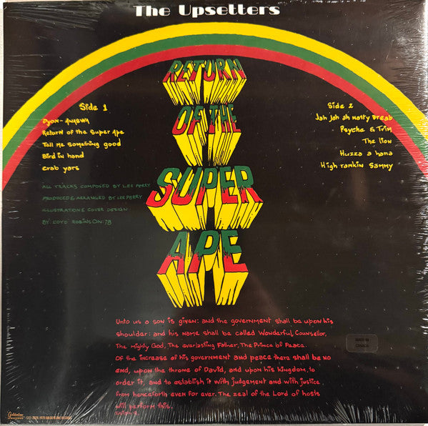Lee Perry & The Upsetters : Return Of The Super Ape (LP, Album, Ltd, RE, Yel)