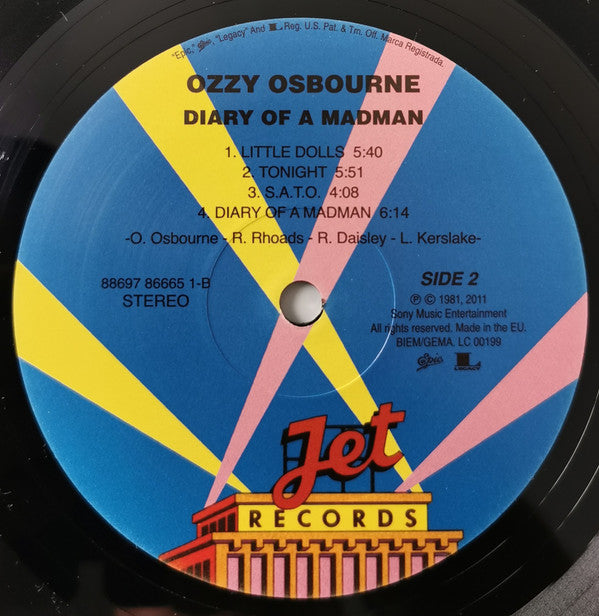 Ozzy Osbourne : Diary Of A Madman (LP, Album, RE, RM, 180)