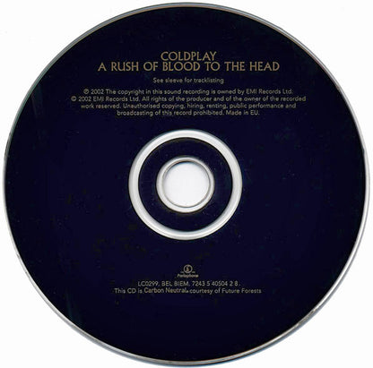 Coldplay : A Rush Of Blood To The Head (CD, Album)