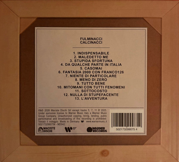 Fulminacci : Calcinacci (CD, Album)