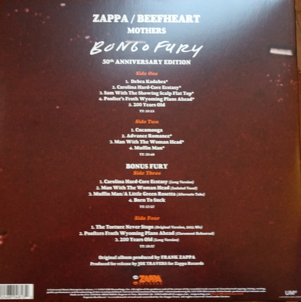 Frank Zappa, Captain Beefheart : Bongo Fury 50th Anniversary Edition (2xLP, Album)