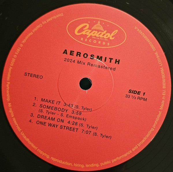 Aerosmith : Aerosmith (LP, Album, RE, RM, 180)