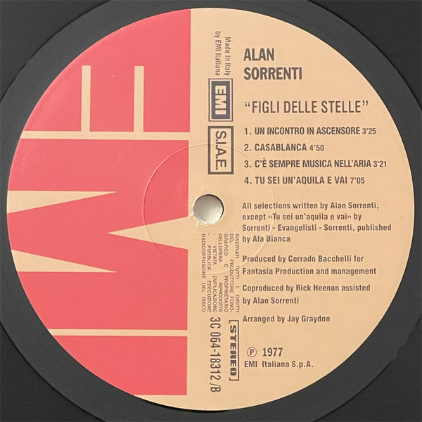 Alan Sorrenti : Figli Delle Stelle (LP, Album, Ltd, Num, RE, 180)