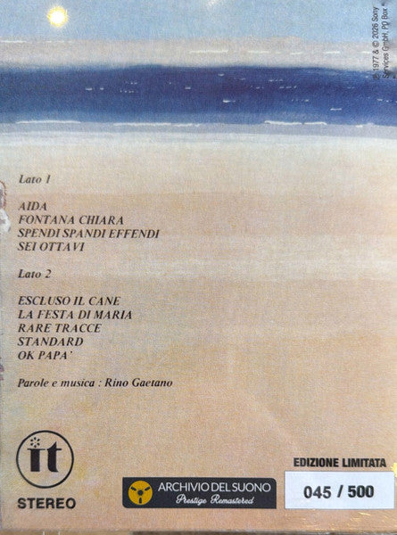 Rino Gaetano : Aida (LP, Album, Ltd, Num, RE, Mar)