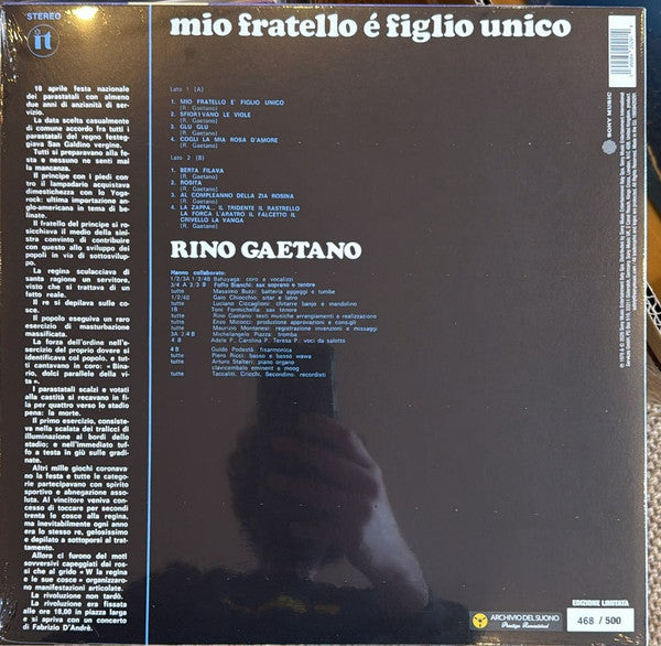Rino Gaetano : Mio Fratello È Figlio Unico (LP, Album, Ltd, Num, RE, RM, Mar)
