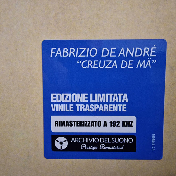 Fabrizio De André : Creuza De Mä (LP, Album, Ltd, RM, Tra)