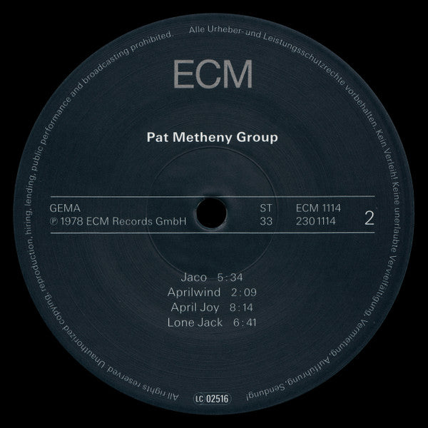 Pat Metheny Group : Pat Metheny Group (LP, Album, RE, 180)