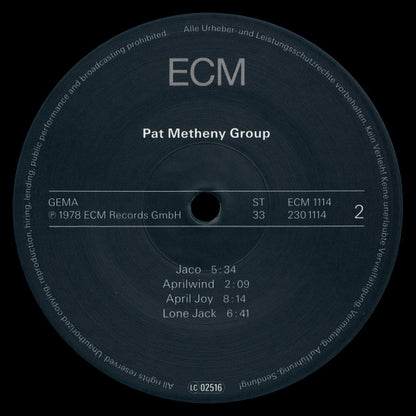 Pat Metheny Group : Pat Metheny Group (LP, Album, RE, 180)