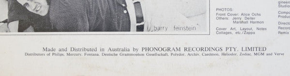 The Mothers Of Invention* : Absolutely Free (LP, Album, Mono)