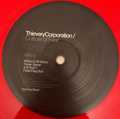 Thievery Corporation : Culture Of Fear (LP, Red + LP, S/Sided, Etch + Album, RSD, Ltd, RE)