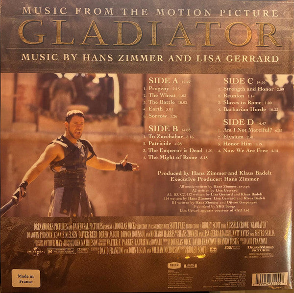 Hans Zimmer And Lisa Gerrard : Gladiator (Music From The Motion Picture) (2xLP, Album, Ltd, RE, RP, Gol)