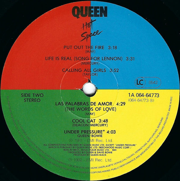 Queen : Hot Space (LP, Album)