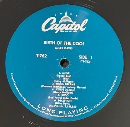 Miles Davis : Birth Of The Cool (LP, Album, Comp, Mono, RE, 180)
