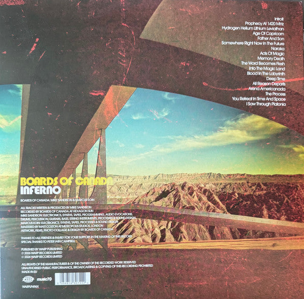 Boards Of Canada : Inferno (2xLP, Album, Red + Flexi, 8", Shape, S/Sided, Hex )