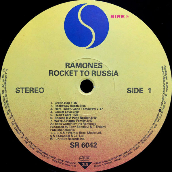 Ramones : Rocket To Russia (LP, Album, RE)