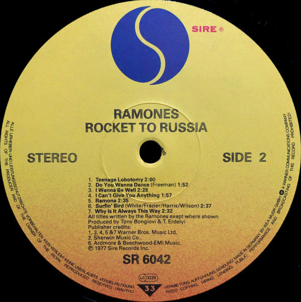 Ramones : Rocket To Russia (LP, Album, RE)