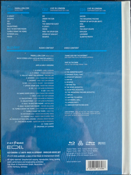 Marillion : Marillion.com (CD, Album, RE + 2xCD + Blu-ray, Album, RE, RM, Mul)