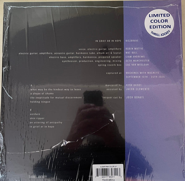 Big Brave : In Grief Or In Hope (LP, Album, Ltd, Cle)