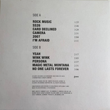 Charli XCX : Music, Fashion, Film (LP, Album, Bla)