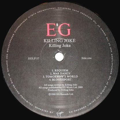 Killing Joke : Killing Joke (LP, Album, RE, Gat)