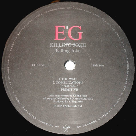 Killing Joke : Killing Joke (LP, Album, RE, Gat)